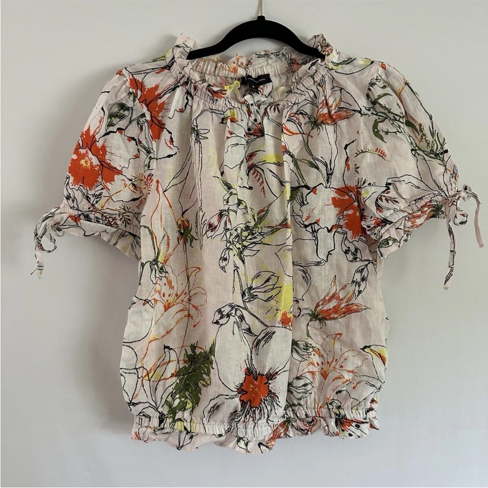 I.N.C. International Concepts multicolor 100% linen blouse